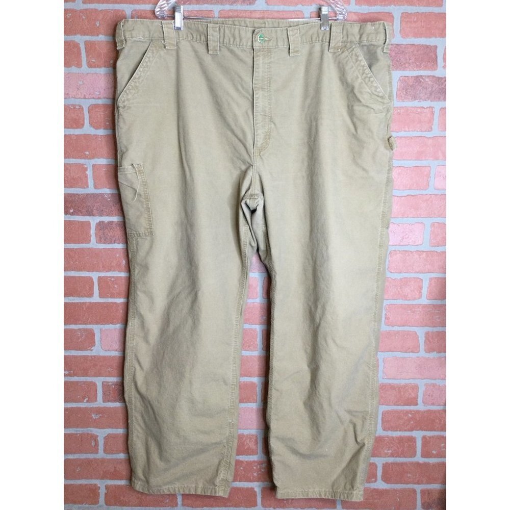 Carhartt Men's Straight Leg Work Pants Dungarees Fit Tan Size 48X32